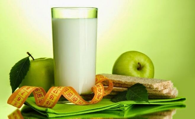 A weekly kefir diet can be supplemented with apples